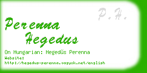 perenna hegedus business card